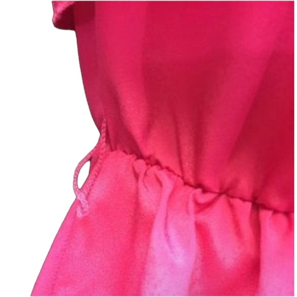 Lily Rose Tiered Fit & Flare Dress‎ XS Pink Strapless Ruffle Above Knee Flirty - Picture 3 of 7